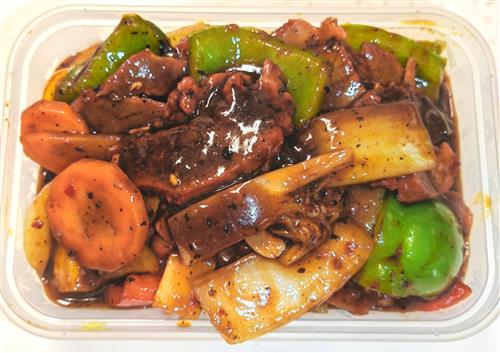 58A___________Roast Pork with Green Pepper in Black Bean Sauce